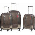 Nylon and ABS travel bag fresh style brown series